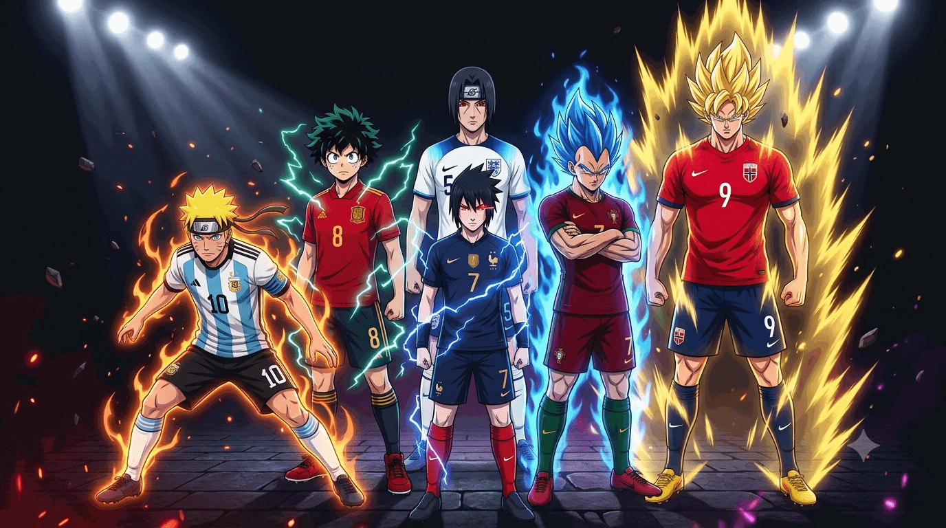 jugadores mundial 2026 como personajes anime - La Aldea Oculta