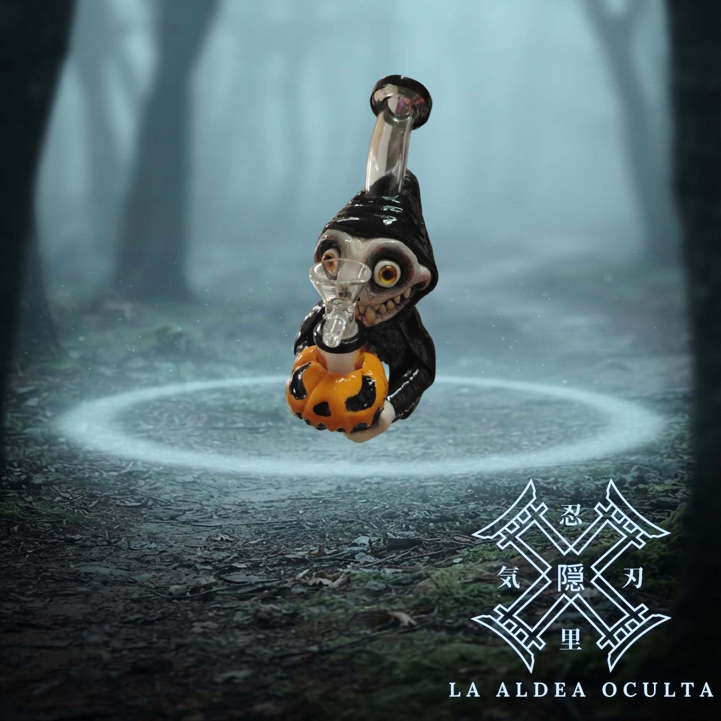 Bong Halloween Bruja con Calabaza